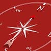 Conceptual image of compass pointing the direction