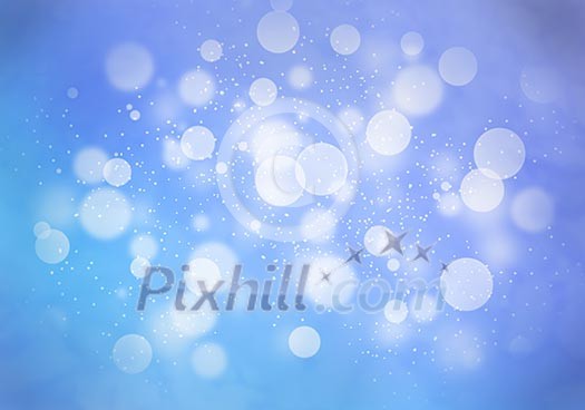 Abstract background image of blue bokeh lights and beams Abstract background image of blue bokeh lights and beams