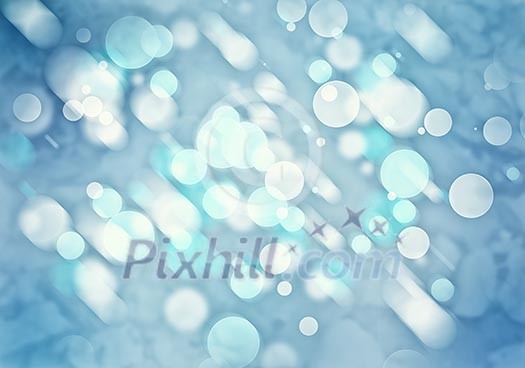 Abstract background image of blue bokeh lights and beams Abstract background image of blue bokeh lights and beams