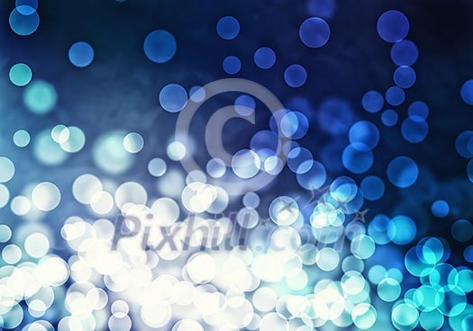 Abstract background image of blue bokeh lights and beams Abstract background image of blue bokeh lights and beams