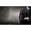 Chest view of businessman with arms crossed on chest