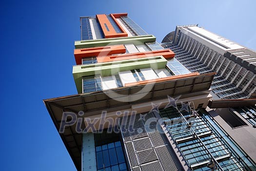 modern building at sunny day and clear blue sky
modern building at sunny day and clear blue sky