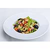 fresh organic eco vegetable salad,close-up isolated on white