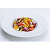 fresh organic eco vegetable salad,close-up isolated on white