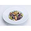 fresh organic eco vegetable salad,close-up isolated on white