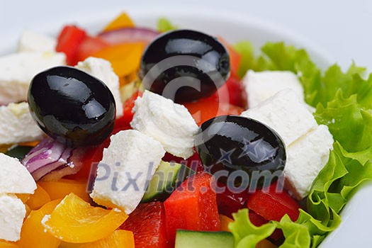 fresh organic eco vegetable salad,close-up isolated on white fresh organic eco vegetable salad,close-up isolated on white