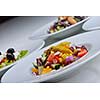 fresh organic eco vegetable salad,close-up isolated on white