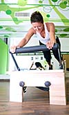 Working out, sport and healthy lifestyle concept with girls in gym. 