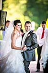 Portrait of a young wedding couple on their wedding day