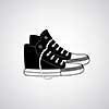 vector cartoon gumshoes design symbol  