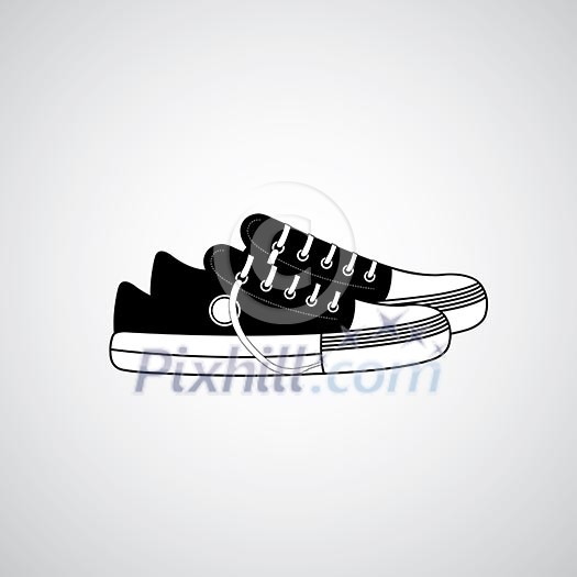 vector cartoon gumshoes design symbol vector cartoon gumshoes design symbol