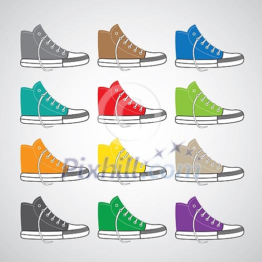 vector cartoon gumshoes design symbol vector cartoon gumshoes design symbol