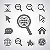 vector magnification icon for searching web 