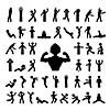  action people symbol set on white background 