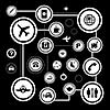 vector basic icon set for airport 