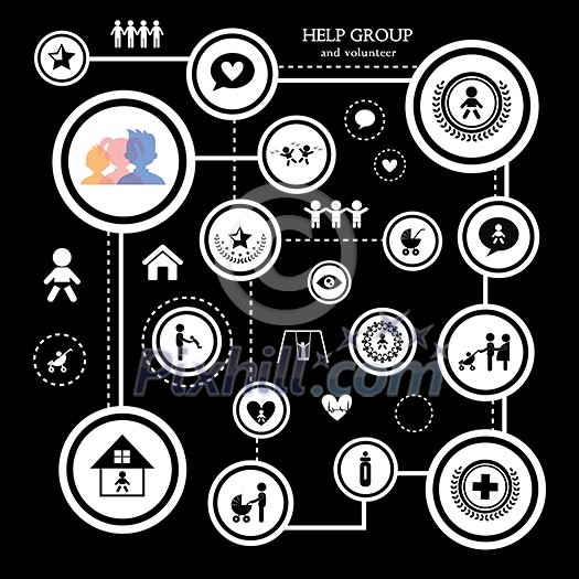 children action welfare stick figure icon children action welfare stick figure icon
