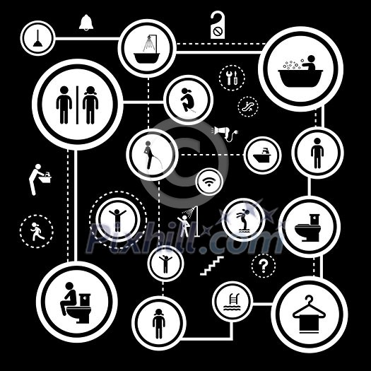 toilet and hygiene vector icons set toilet and hygiene vector icons set