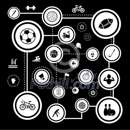 basic vector sports icon set basic vector sports icon set