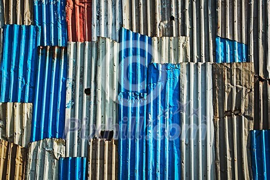 Corrugated iron fence abstract background texture Corrugated iron fence abstract background texture