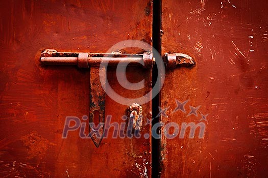 Old latch on the door Old latch on the door
