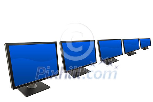 Computer monitor isolated on white background Computer monitor isolated on white background