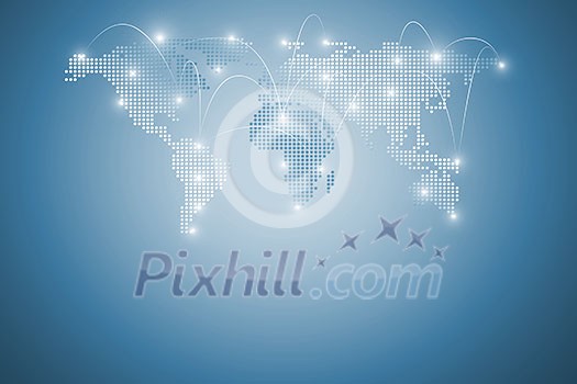 Background conceptual digital image with world map Background conceptual digital image with world map