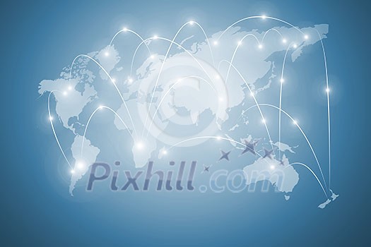 Background conceptual digital image with world map Background conceptual digital image with world map