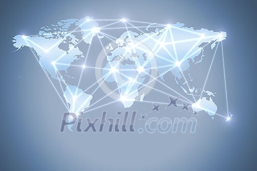 Background conceptual digital image with world map Background conceptual digital image with world map