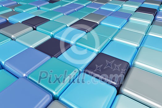 Abstract background of multicolored colorful blue shades cubes Abstract background of multicolored colorful blue shades cubes