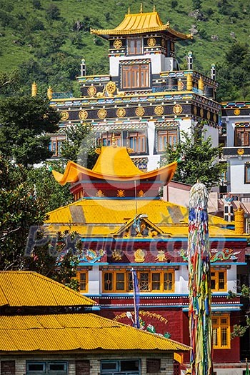 Buddhist temples in Rewalsar, Himachal Pradesh, India Buddhist temples in Rewalsar, Himachal Pradesh, India