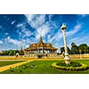 Phnom Penh tourist attraction and famouse landmark - Royal Palace complex, Cambodia