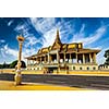 Phnom Penh tourist attraction and famouse landmark - Royal Palace complex, Cambodia