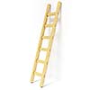 Wooden ladder near white wall. 3D render illustration