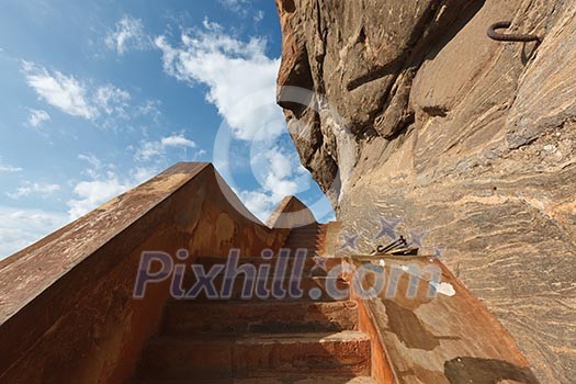 Stairway at Sigiriya rock. Sri Lanka Stairway at Sigiriya rock. Sri Lanka