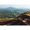 View and ruins on top of Sigiriya rock. Sri Lanka