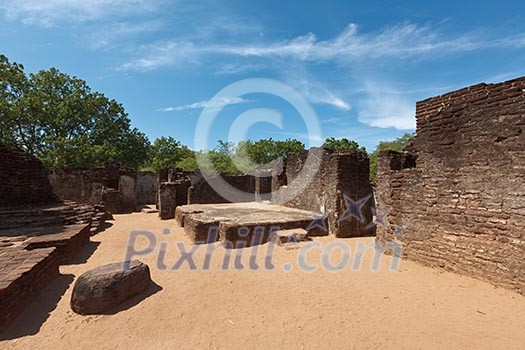 Ancient Royal Palace ruins. Pollonaruwa, Sri Lanka Ancient Royal Palace ruins. Pollonaruwa, Sri Lanka