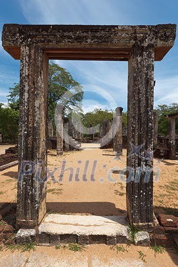Passage in ancient ruins. Pollonaruwa, Sri Lanka Passage in ancient ruins. Pollonaruwa, Sri Lanka
