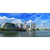 Singapore skyline panorama at Marina Bay