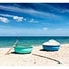 Fishing boats on beach. Mui Ne, Vietnam