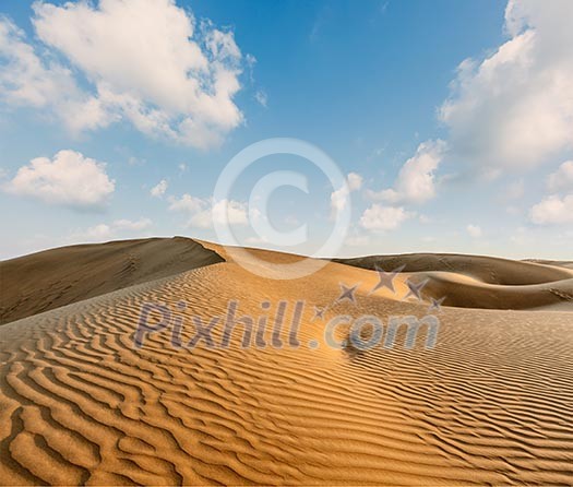 Dunes of Thar Desert. Sam Sand dunes, Rajasthan, India Dunes of Thar Desert. Sam Sand dunes, Rajasthan, India