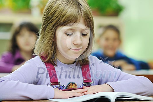 happy child group in schoold have fun and learning leassos while looking for solutions and problems and rise a hand happy child group in schoold have fun and learning leassos while looking for solutions and problems and rise a hand