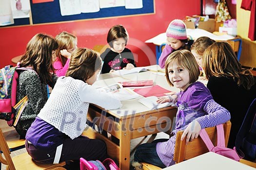 happy childrens group in schoold have fun and learning leassos happy childrens group in schoold have fun and learning leassos