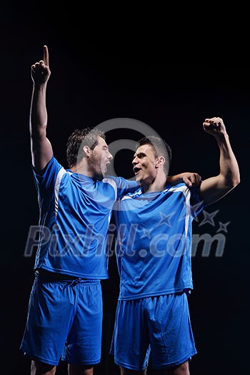 soccer players team group celebrating the victory and become champion of game while holding win coup soccer players team group celebrating the victory and become champion of game while holding win coup