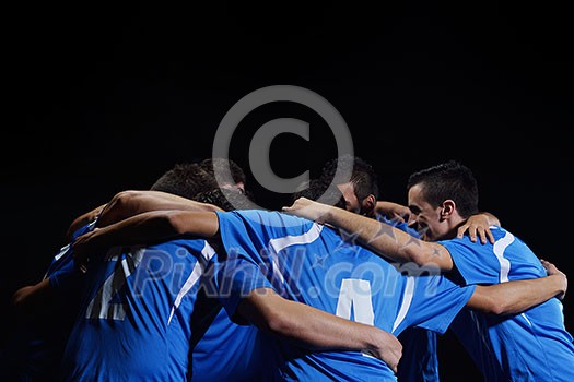 soccer players team group isolated on black background soccer players team group isolated on black background