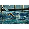 health and fitness lifestyle concept with young athlete swimmer recreating  on olimpic pool