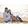 happy young couple in white clothing  have romantic recreation and   fun at beautiful beach on  vacations
