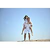 happy young couple have fun and romantic moments on beach at summer season and representing happynes and travel concept