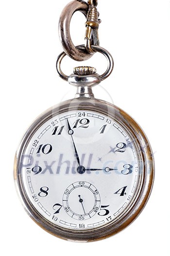 old retro pocket watch isolated on white old retro pocket watch isolated on white