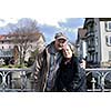 Elderly couple relaxing on a sunny day together