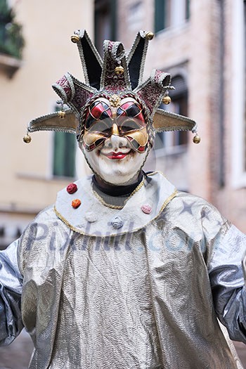 Venice carnival mask object on street Venice carnival mask object on street